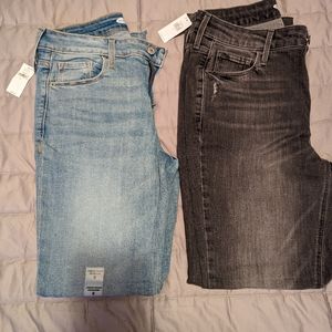 Lot of 2 pair Old Navy Rock Star jeans size 8 new with tags
